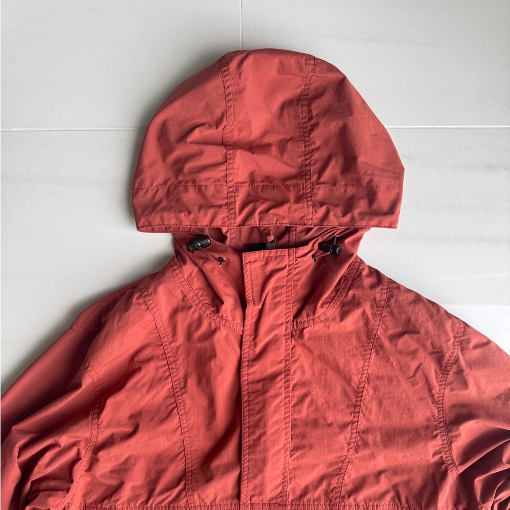 Rust Red Hooded Jacket